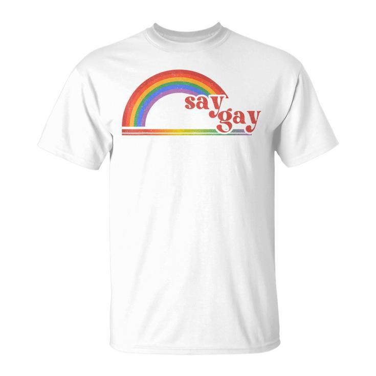 Rainbow Say Gay Protect Queer Kids Pride Month Lgbt  Unisex T-Shirt