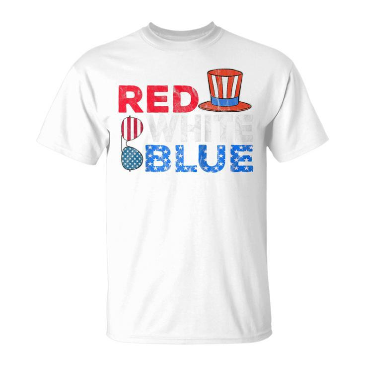 Red White Blue American Flag 4Th Of July Funny Gift Mom Dad  Unisex T-Shirt