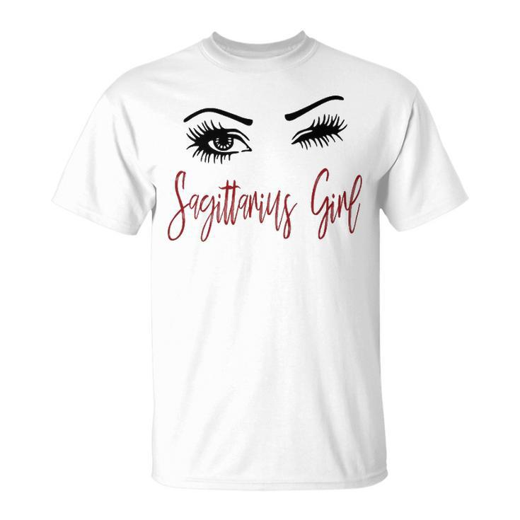 Sagittarius Girl Sagittarius Girl Wink Eyes T-Shirt