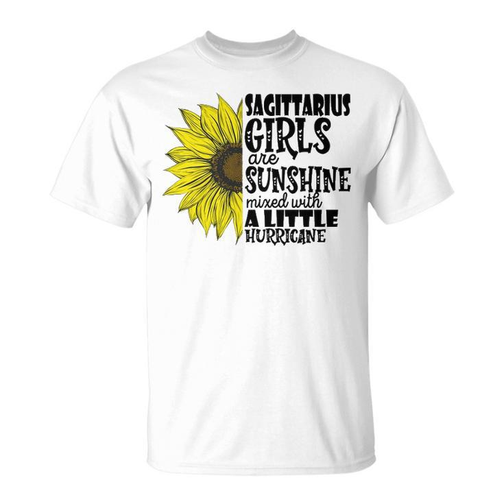 Sagittarius Girls Are Sunshine Mixed With A Little Hurricane V2 Unisex T-Shirt