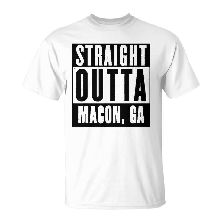 Straight Outta Georgiamacon Home Tee V Neck Unisex T-Shirt