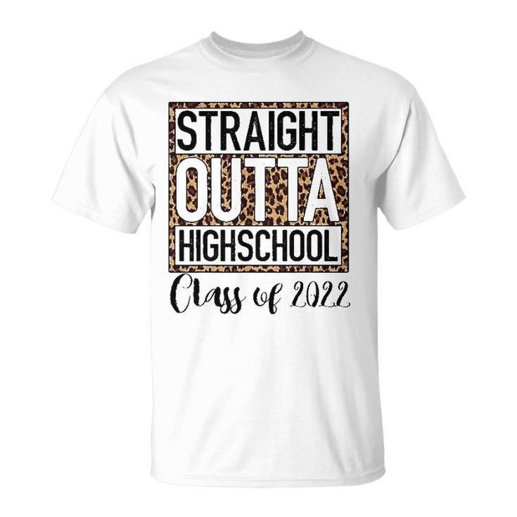 Straight Outta High School Class Of 2022 Graduation Boy Girl Unisex T-Shirt