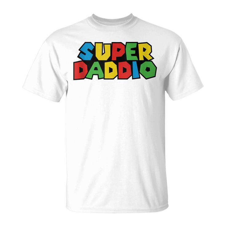 Super-Daddio Funny Gamer Dad Fathers Day Video Game Lover  Unisex T-Shirt