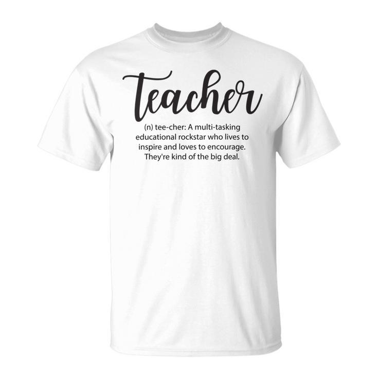 Teacher Definition Back To School Teacher Funny First Day Of School Teacher School Quotes Love Teaching Unisex T-Shirt