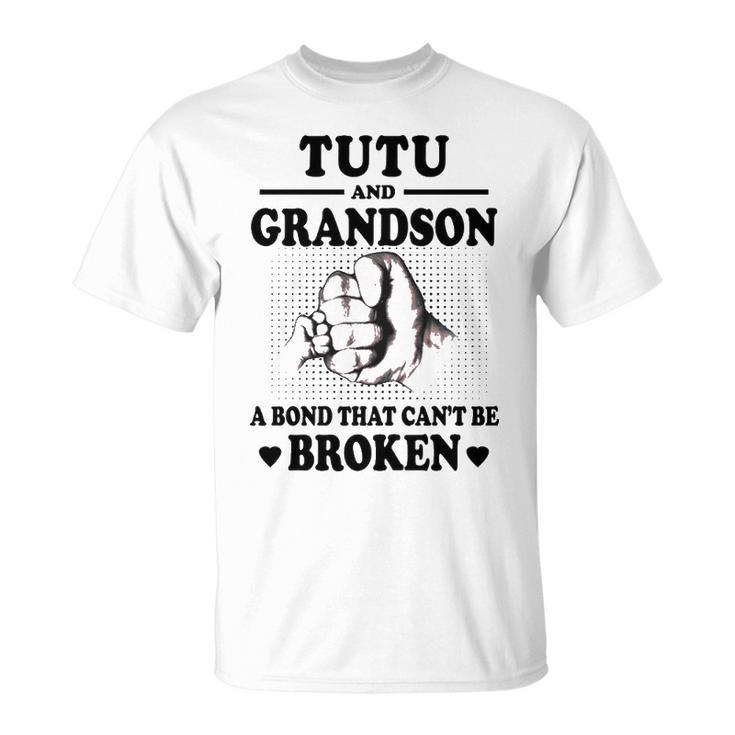 Tutu Grandpa Tutu And Grandson A Bond That Cant Be Broken T-Shirt