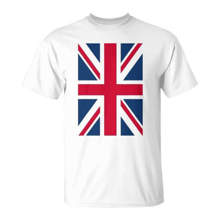 Uk Women Men Cool Vertical British Union Jack Flag Unisex T-Shirt