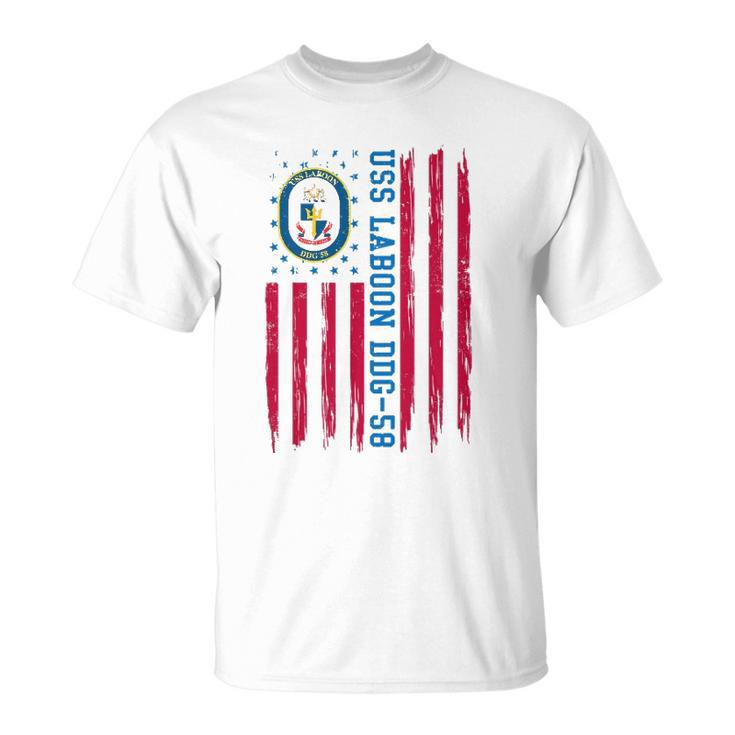 Uss Laboon Ddg-58 American Flag Veteran Fathers Day Unisex T-Shirt