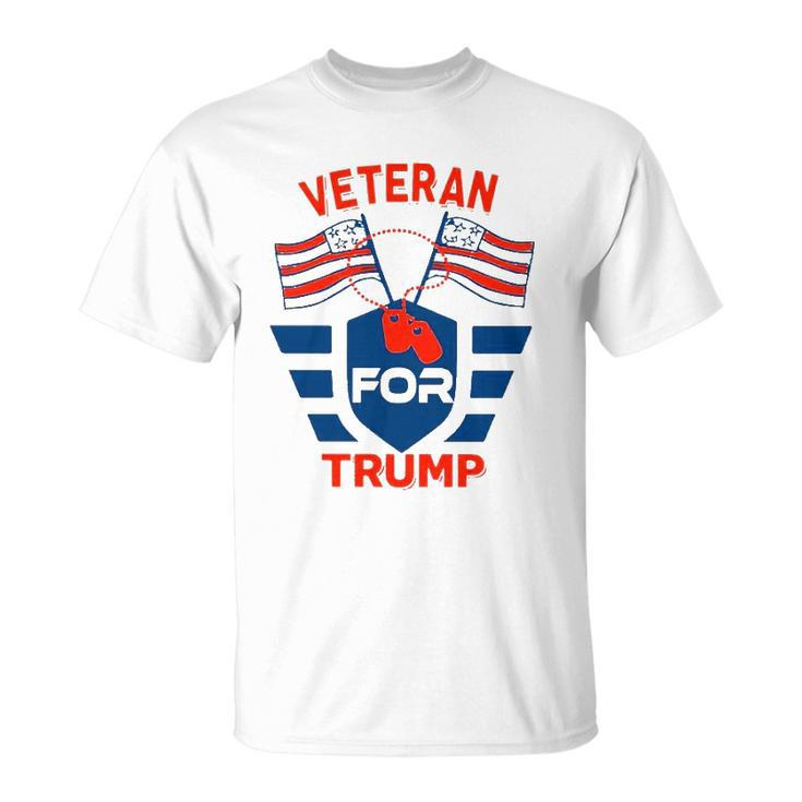 Veteran For Trump Flag Happy July 4Th Unisex T-Shirt