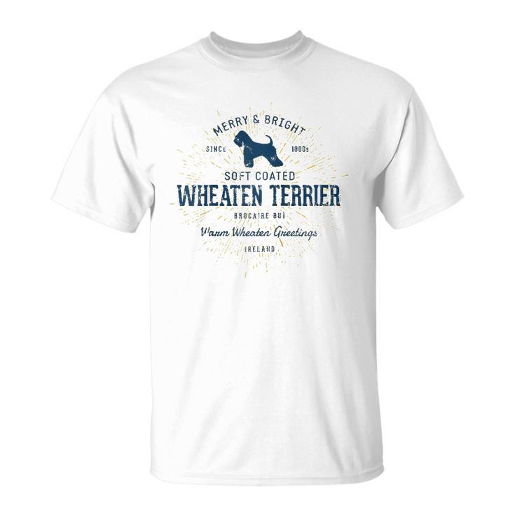 Vintage Style Retro Soft Coated Wheaten Terrier Raglan Baseball Tee Unisex T-Shirt