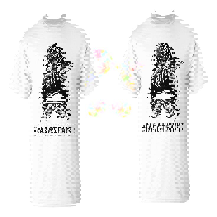 Women Lotus Massage Therapist Messy Bun Gift Unisex T-Shirt