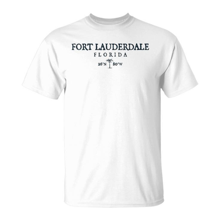 Womens Fort Lauderdale Florida Palm Tree Surf Beach Gift Tee  Unisex T-Shirt