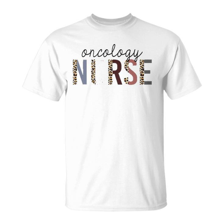 Womens Oncology Nurse Leopard Print Nursing School Women  Unisex T-Shirt