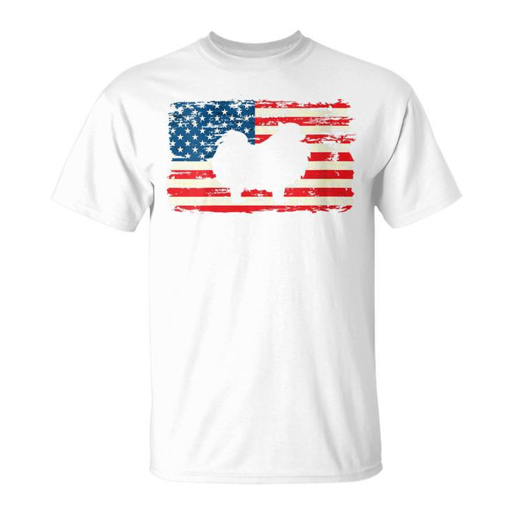 Womens Pomeranian  For Dog Mom Dog Dad Usa Flag 4Th Of July  Unisex T-Shirt