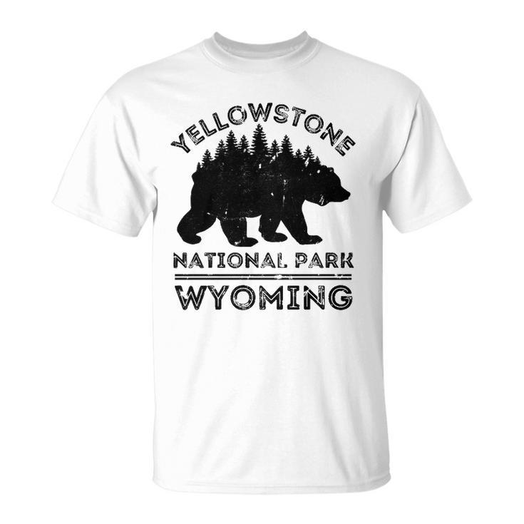 Yellowstone National Park Wyoming Bear Nature Hiking Unisex T-Shirt