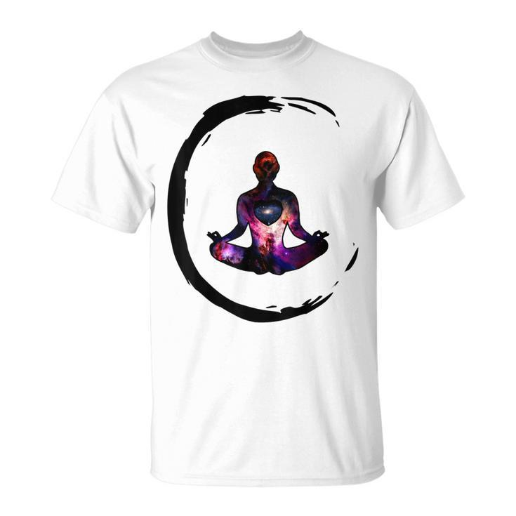 Zen Buddhism Inspired Enso Cosmic Yoga Meditation Art  Unisex T-Shirt