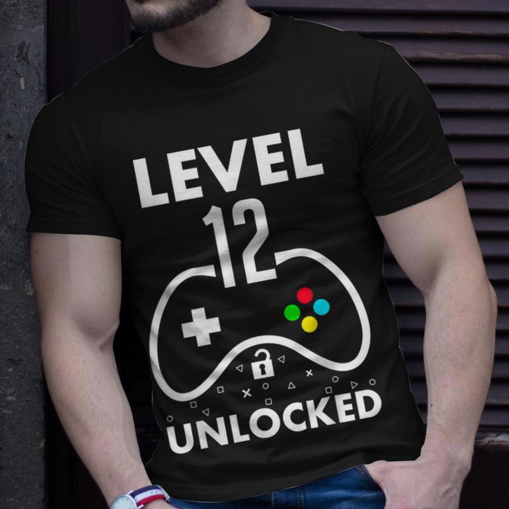 12Th Birthday Level 12 Unlocked Video Gamer Birthday Unisex T-Shirt Gifts for Him