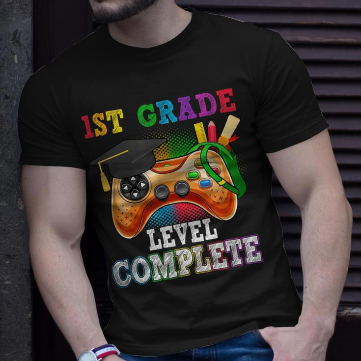 1St Grade Level Complete Last Day Of School Graduation Unisex T-Shirt Gifts for Him