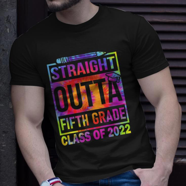 2022 Graduation Tiedye Straight Outta 5Th Fifth Grade Unisex T-Shirt Gifts for Him