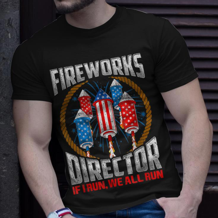 4Th Of July Fireworks Director If I Run You Run Unisex T-Shirt Gifts for Him