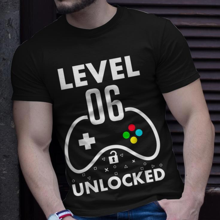 6Th Birthday Level 6 Unlocked Video Gamer Birthday Unisex T-Shirt Gifts for Him