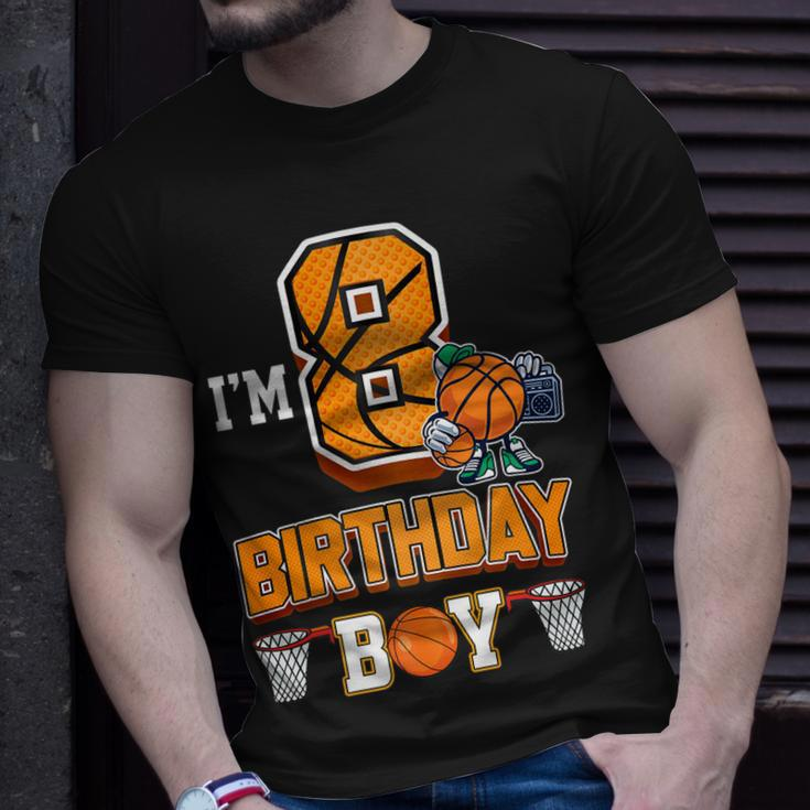 8Th Birthday Basketball Boy 8 Years Old Kids Unisex T-Shirt Gifts for Him