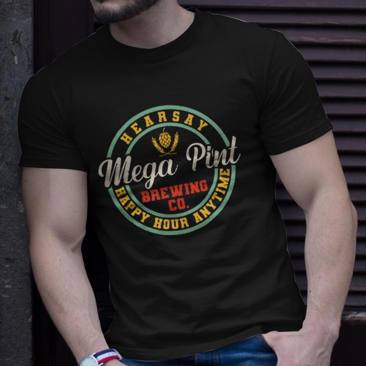 A Mega Pint Brewing Co Hearsay Happy Hour Anytime Tee Unisex T-Shirt Gifts for Him