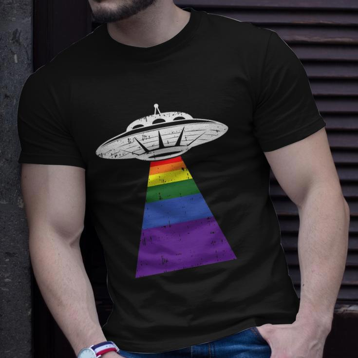 Alien Abduction Gay Pride Lgbtq Gaylien Ufo Proud Ally Unisex T-Shirt Gifts for Him