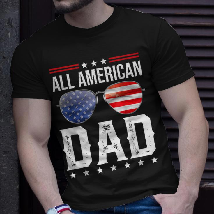 All American Dad 4Th Of July Us Patriotic Pride V2 Unisex T-Shirt Gifts for Him