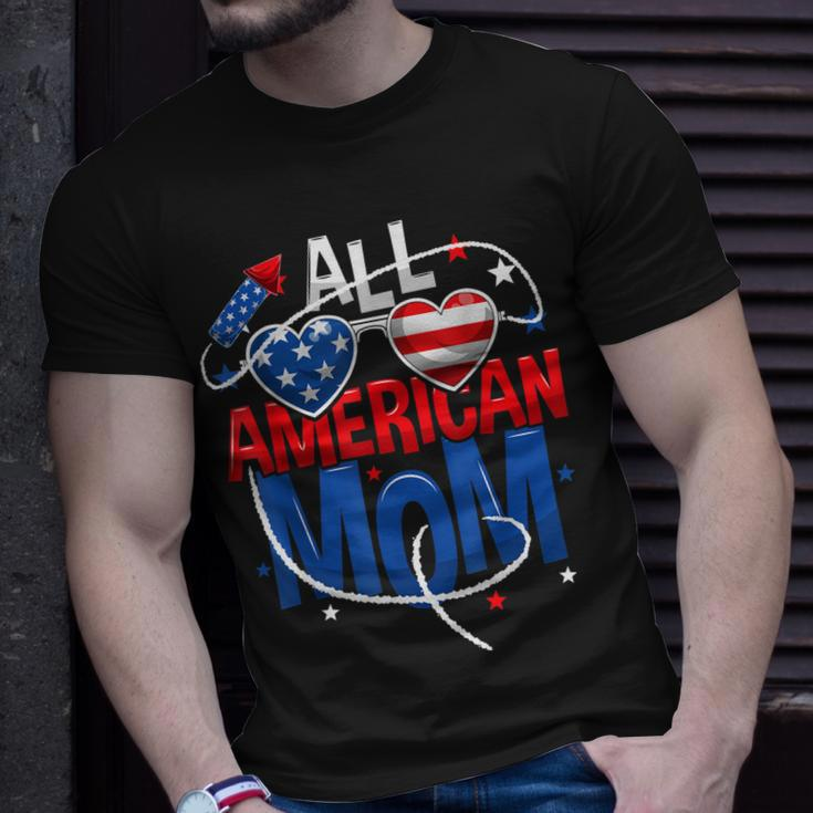 All American Mom 4Th Of July Mothers Women Mommy Family Unisex T-Shirt Gifts for Him