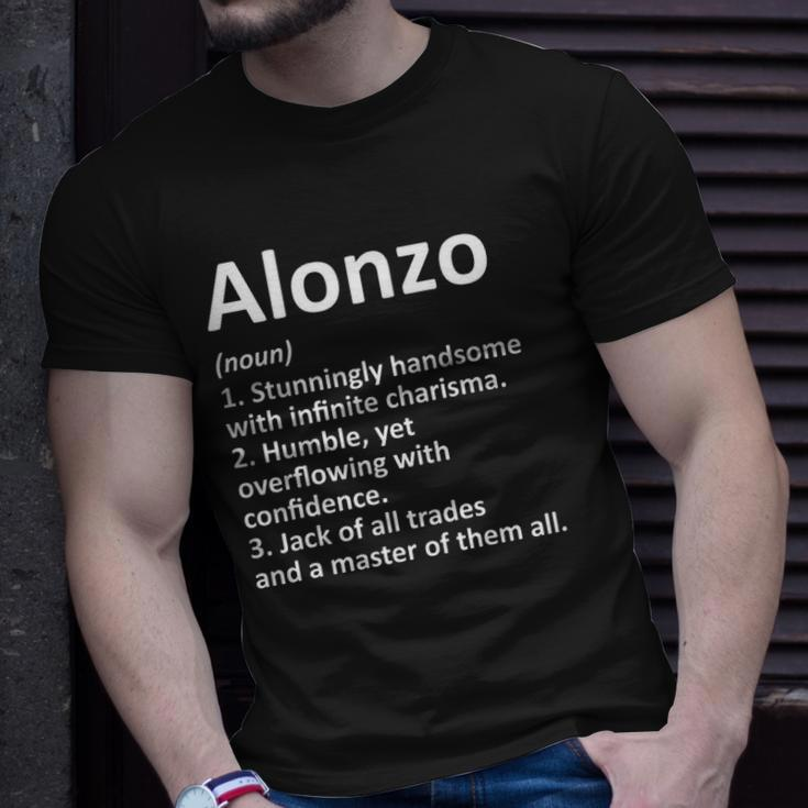 Alonzo Definition Personalized Name Funny Birthday Gift Idea Unisex T-Shirt Gifts for Him