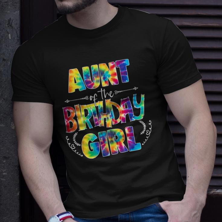 Aunt Of The Birthday Girl Matching Family Tie Dye Unisex T-Shirt Gifts for Him
