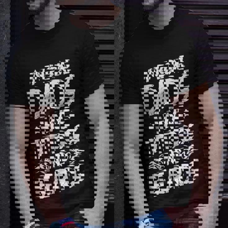 Awesome Dads Have Tattoos And Beards Bearded Dad Fathers Day T-shirt Gifts for Him Awesome Dads Have Tattoos And Beards Bearded Dad Fathers Day T-shirt Gifts for Him