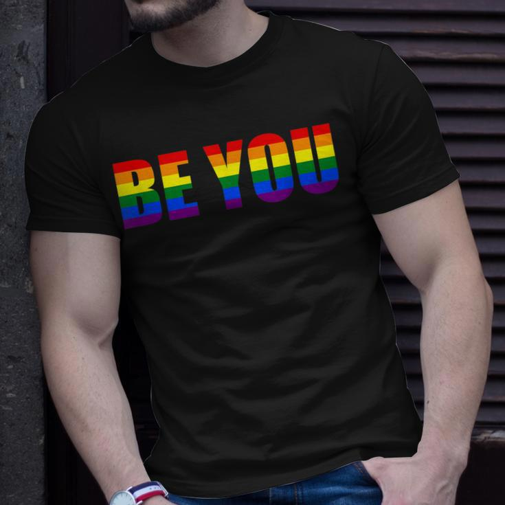 Be You Lgbt Flag Gay Pride Month Transgender Unisex T-Shirt Gifts for Him