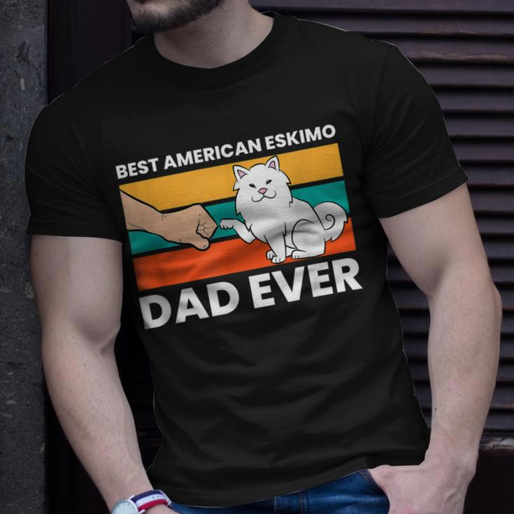 Best American Eskimo Dad Ever Funny American Eskimo Dad Unisex T-Shirt Gifts for Him
