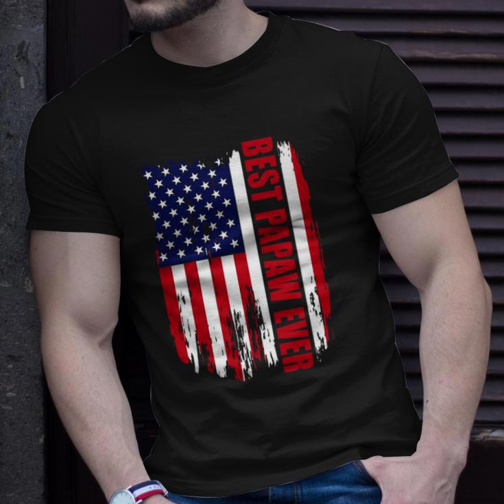 Best Papaw Ever Us Flag Patriotic 4Th Of July American Flag Unisex T-Shirt Gifts for Him