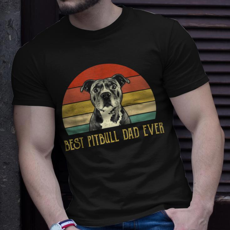 Best Pitbull Dad Ever Pitbull Dog Lovers Fathers Day Unisex T-Shirt Gifts for Him