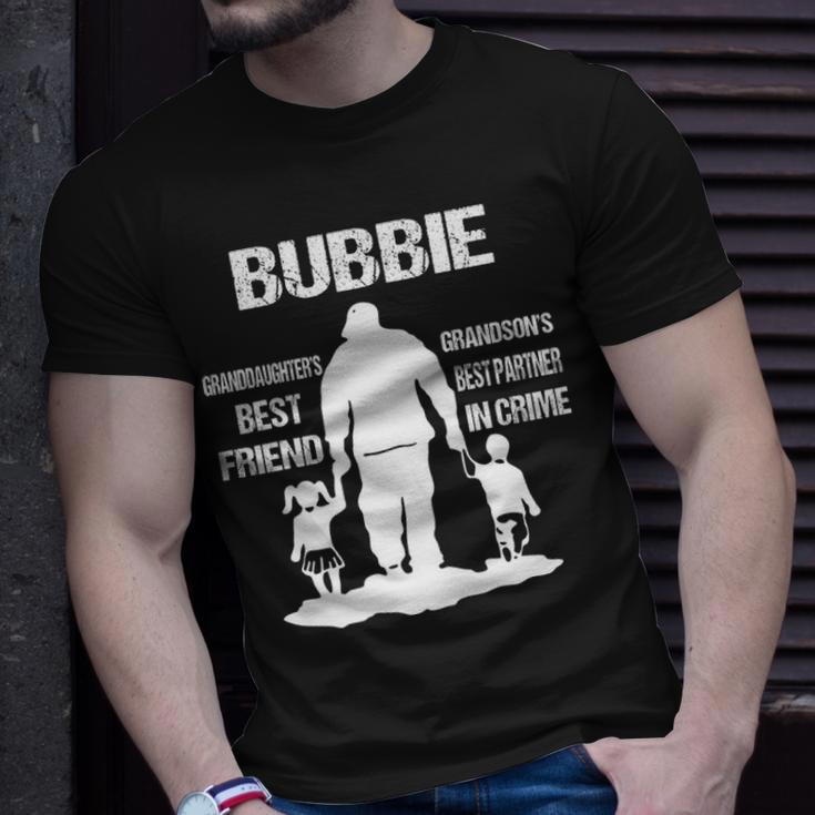 Bubbie Grandpa Bubbie Best Friend Best Partner In Crime T-Shirt Gifts for Him