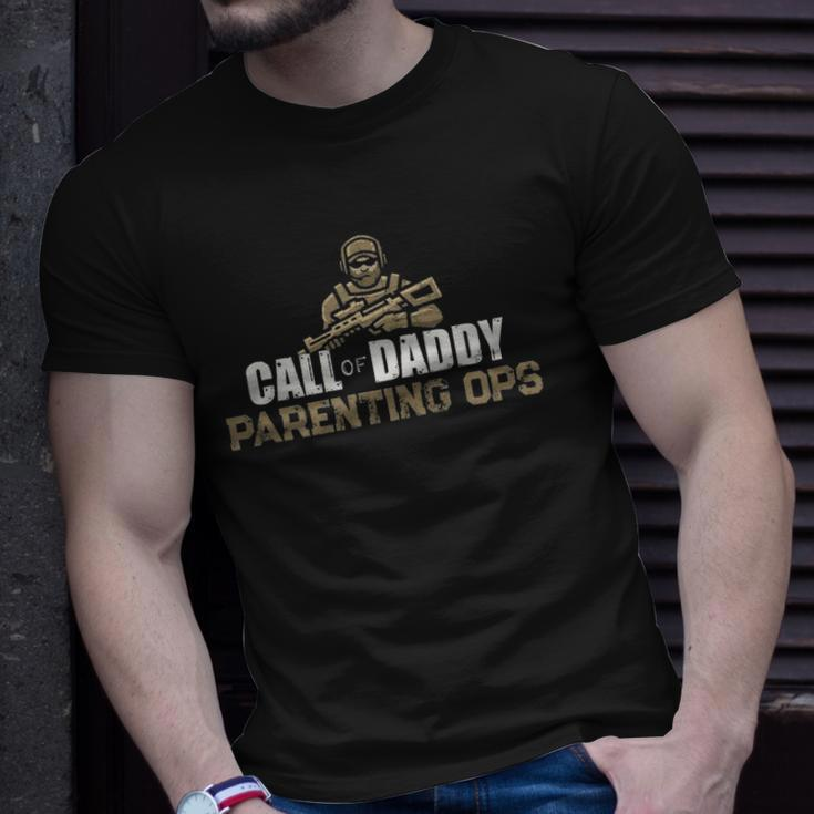 Call Of Daddy Parenting Ops Gamer Dads Funny Fathers Day Unisex T-Shirt Gifts for Him