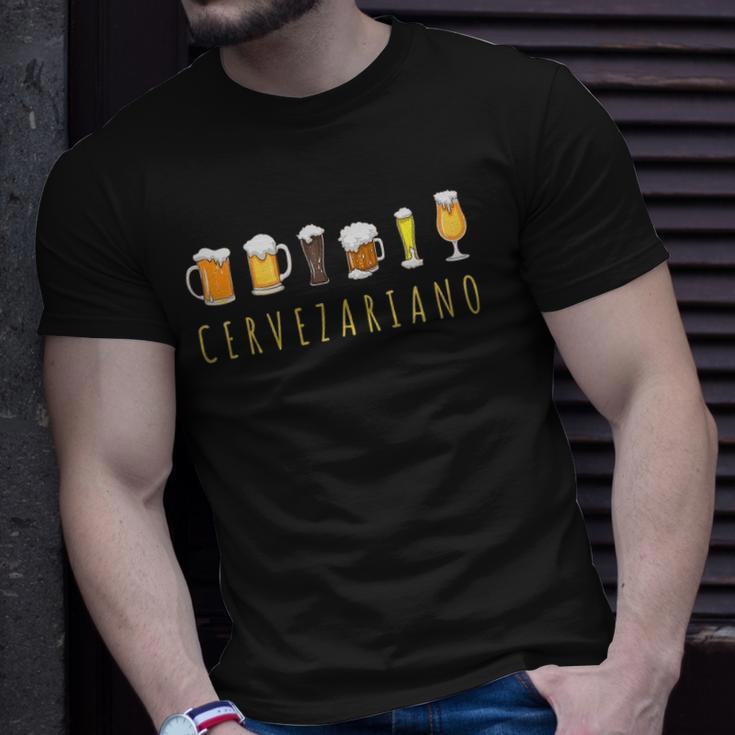 Cervezariano Funny Mexican Beer Cerveza Unisex T-Shirt Gifts for Him