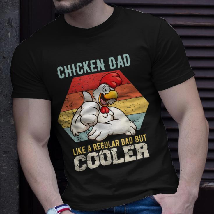 Chicken Chicken Chicken Dad Like A Regular Dad Farmer Poultry Father Day V2 Unisex T-Shirt Gifts for Him