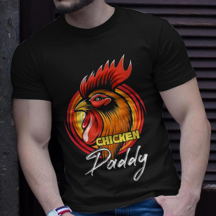 Chicken Chicken Chicken Daddy Chicken Dad Farmer Poultry Farmer Fathers Day Unisex T-Shirt Gifts for Him