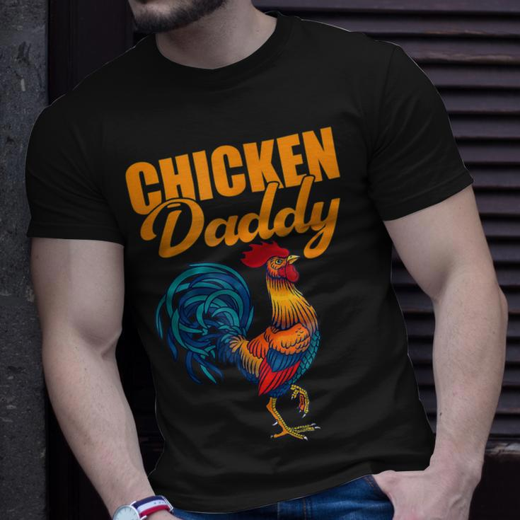Chicken Chicken Chicken Daddy Chicken Dad Farmer Poultry Farmer V4 Unisex T-Shirt Gifts for Him