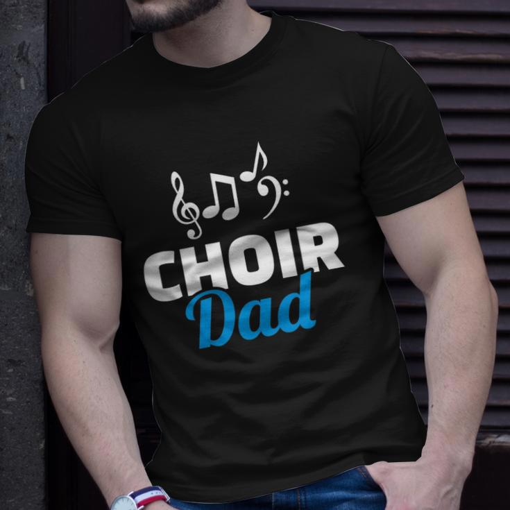 Choir Dad Music Notes Fathers Day Unisex T-Shirt Gifts for Him