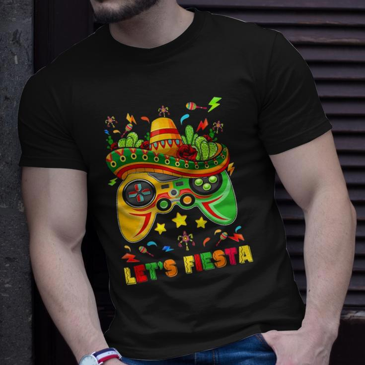 Cinco De Mayo Kids Lets Fiesta Gamer Boy Video Games Unisex T-Shirt Gifts for Him