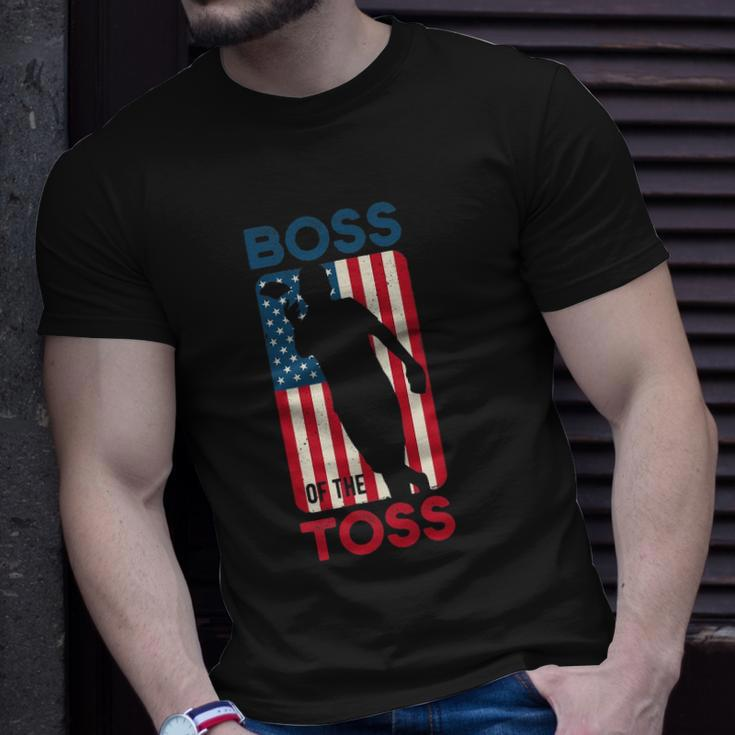 Cornhole S For Men Boss Of The Toss 4Th Of July Unisex T-Shirt Gifts for Him
