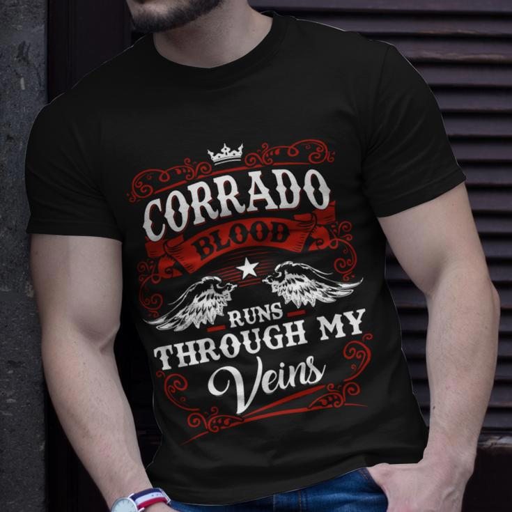 Corrado Name Shirt Corrado Family Name V2 Unisex T-Shirt Gifts for Him
