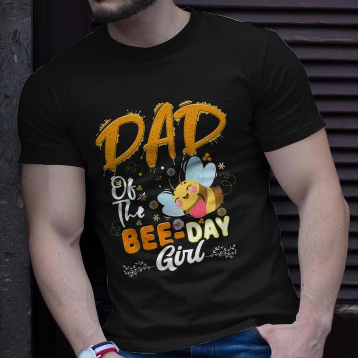 Dad Of The Bee Day Girl Hive Party Matching Birthday Unisex T-Shirt Gifts for Him