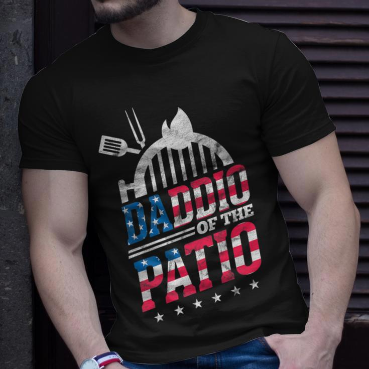 Daddio Of The Patio Usa Flag Patriotic Bbq Dad 4Th Of July Unisex T-Shirt Gifts for Him