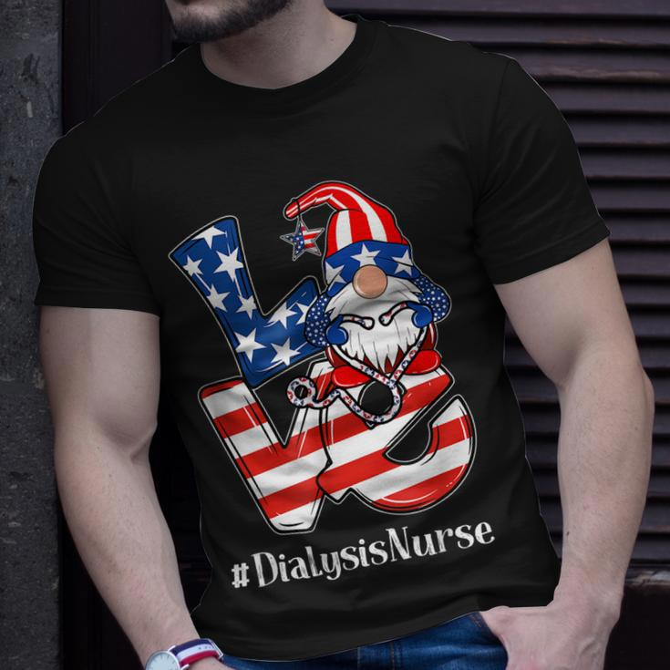 Dialysis Nurse 4Th Of July Love Gnome Dialysis Nurse Love Unisex T-Shirt Gifts for Him