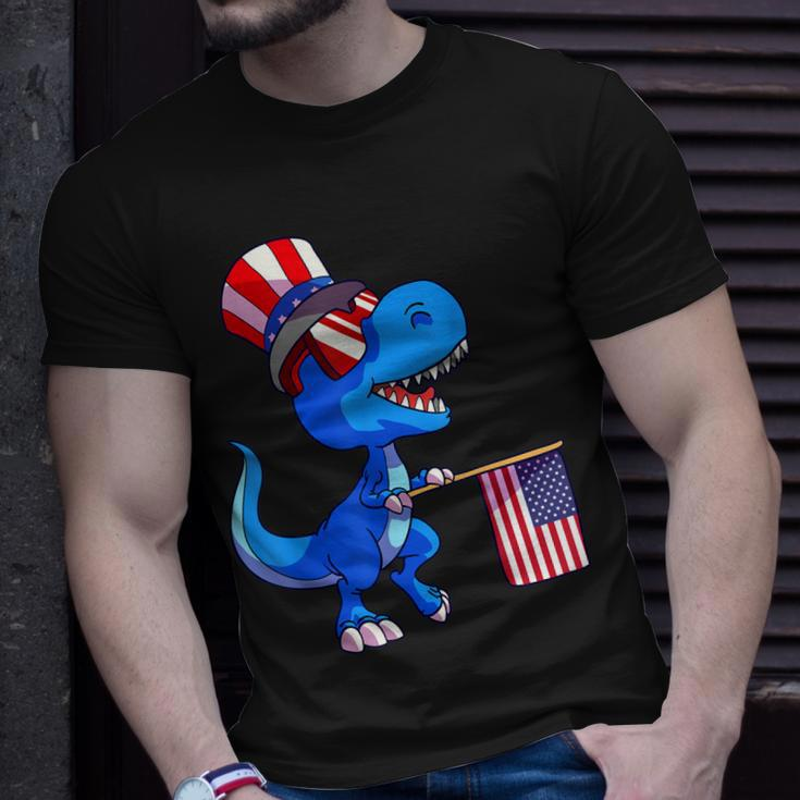 Dinosaur 4Th Of July Usa Flag Dino Kids Boys July 4 Unisex T-Shirt Gifts for Him